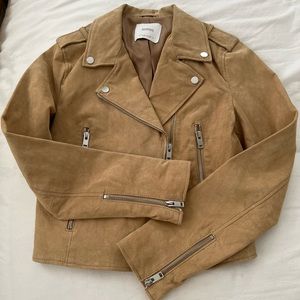 Mango Tan Leather Jacket.